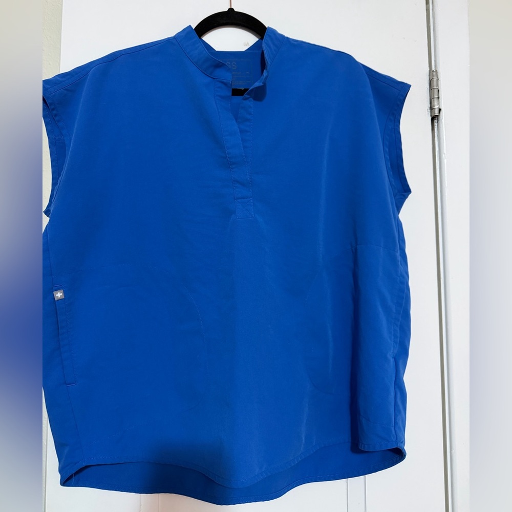 Figs Royal Blue Rafaela Top Med